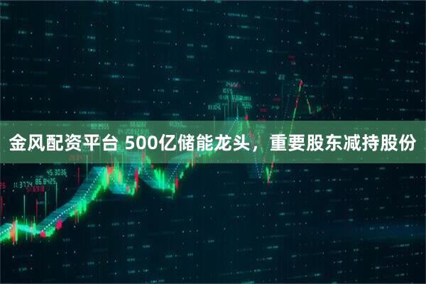 金风配资平台 500亿储能龙头，重要股东减持股份
